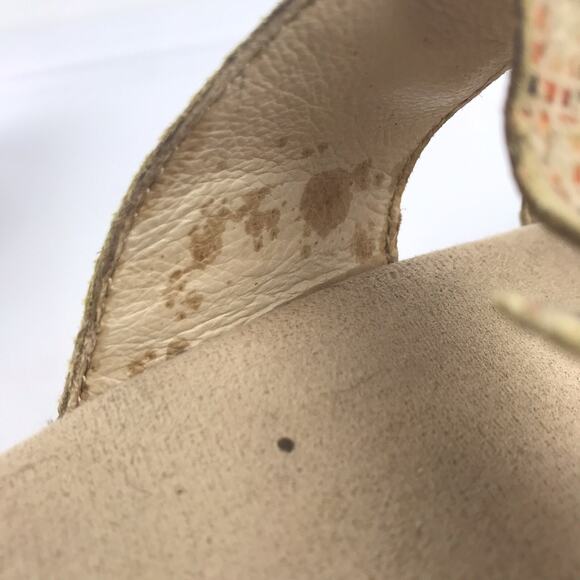 Dansko Sandals Sophie Stained Glass Sand Clogs Slides Leather Block Heel Size 37 - Picture 14 of 16